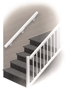 corrimão para escadas interiores