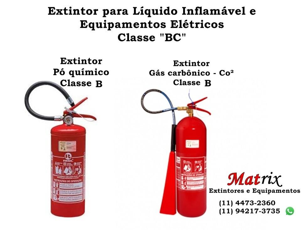 Extintor De Incêndio Classe Bc - Matrix Extintores E Equipamentos