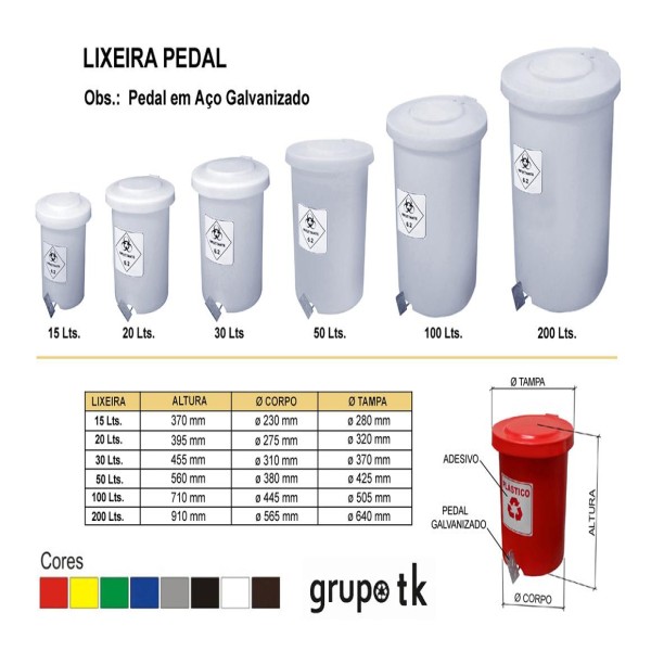 Fábrica de lixeira com pedal