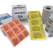 etiquetas adesivas coloridas rolo