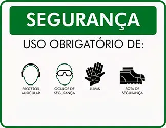 placas de aviso de segurança