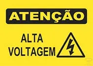 placas de alerta de segurança