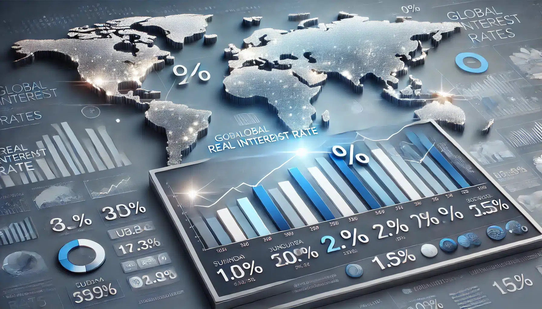 DALL·E 2025 01 31 15.05.38 A realistic and professional representation of the Global Real Interest Rate Ranking. The image features a clean and modern financial chart displaying