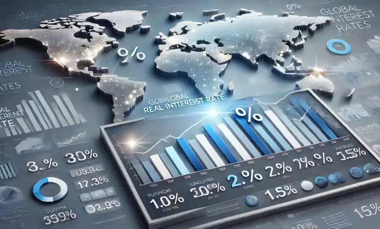 DALL·E 2025 01 31 15.05.38 A realistic and professional representation of the Global Real Interest Rate Ranking. The image features a clean and modern financial chart displaying