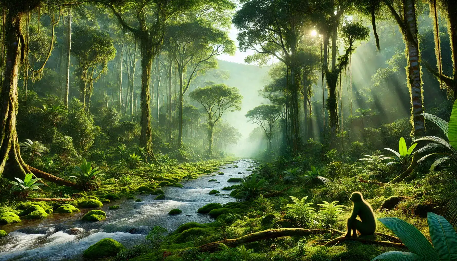 DALL·E 2025 02 20 17.01.32 A highly realistic representation of Brazils biodiversity conservation strategy until 2030. The scene showcases a lush dense forest with vibrant gre