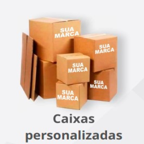 CAIXA DE PAPELÃO LISA E PERSONALIZADA