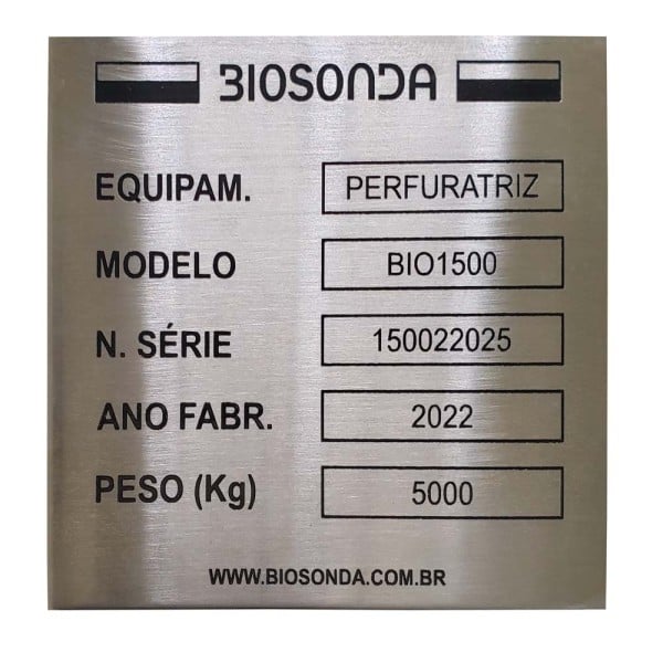 gravação em baixo relevo aço inox