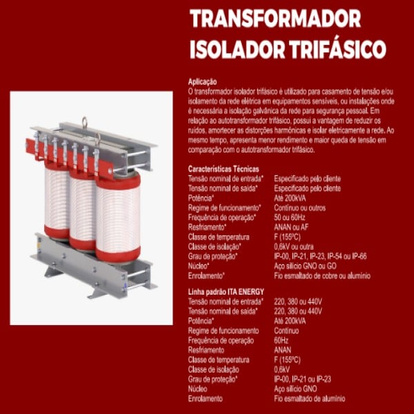 Vendas, locação e manutenção de transformadores