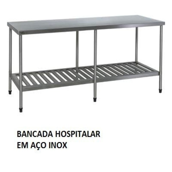 Mesa Auxiliar Hospitalar Inox