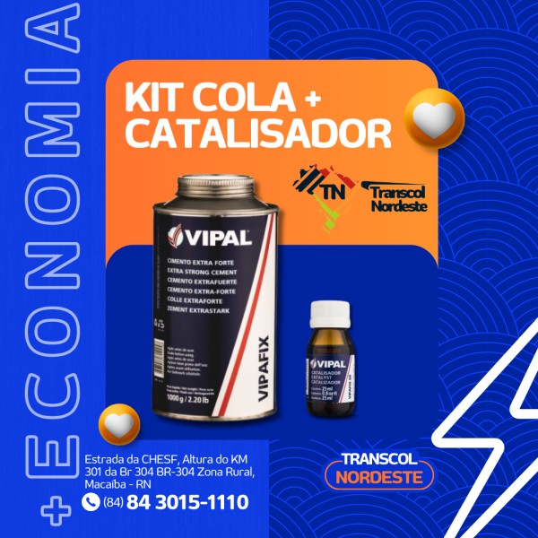 Kit Cola Cimento + Catalisador Para Correia