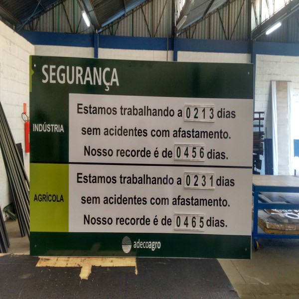 Placas De Sinalização De Segurança Do Trabalho