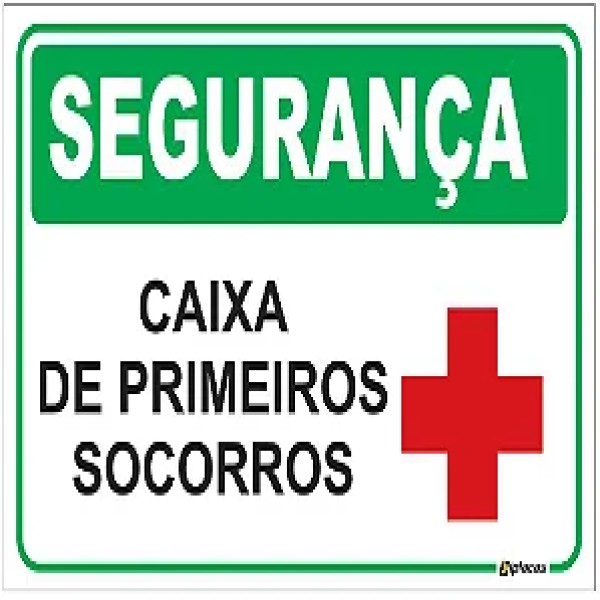 Placa Caixa De Primeiros Socorros