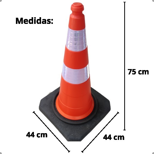 Cone Com Base De Borracha