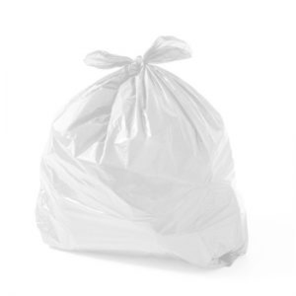 saco de lixo resistente branco