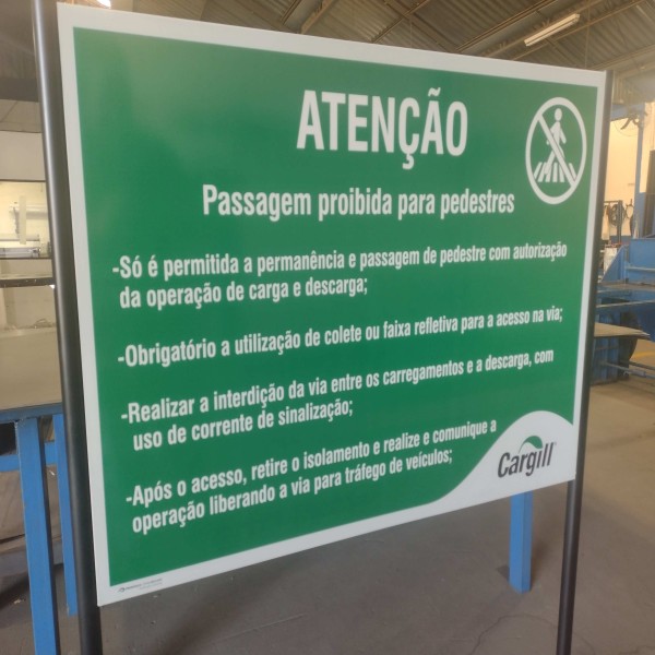 Placa De Sinalização Transito De Empilhadeira