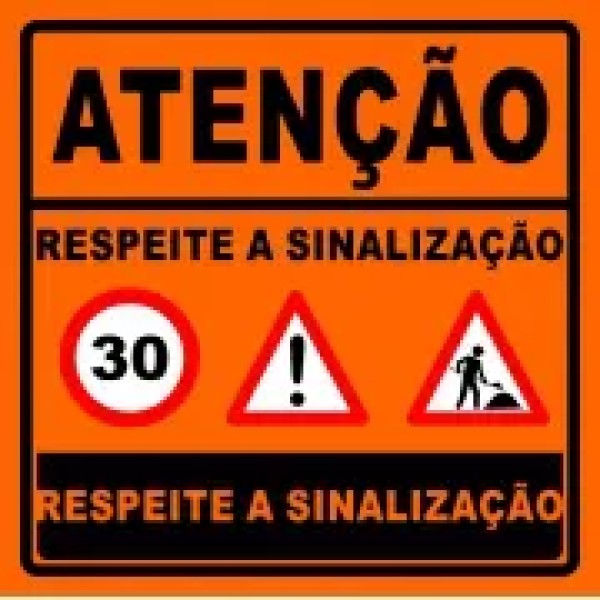 Placa De Transito Respeite A Sinalização