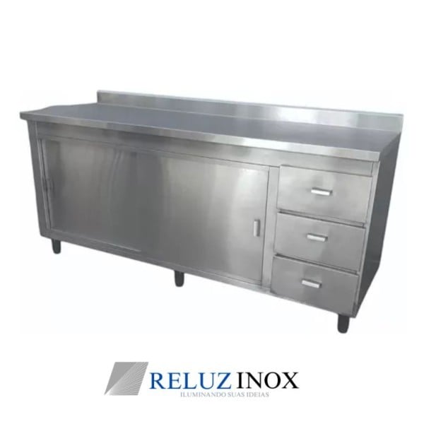 Gabinete De Cozinha Em Aço Inox