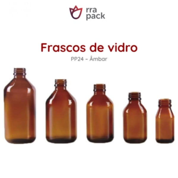 Frascos De Vidro Âmbar Rosca 24mm